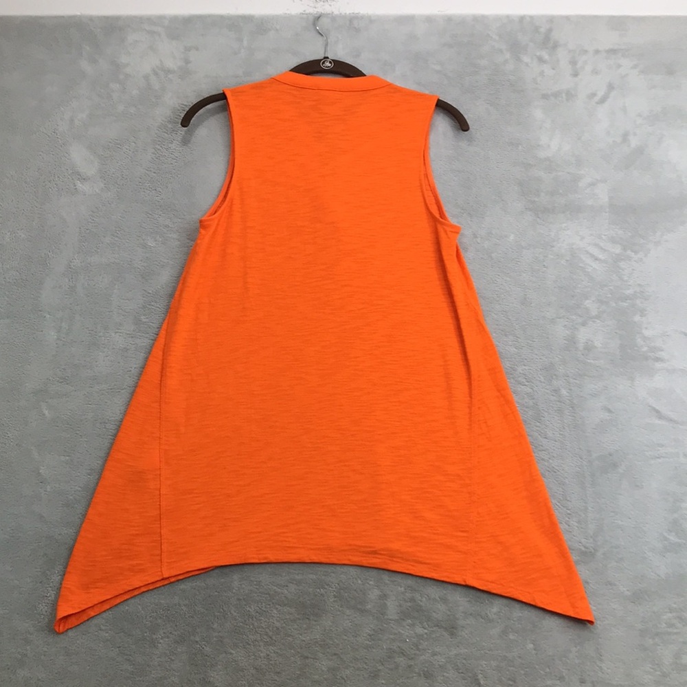 Chico's Neon Orange & Lime Sleeveless Asymmetrical Tunics - Picture 10 of 11
